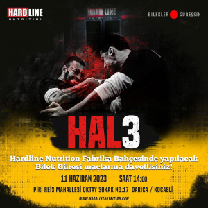 Bilekler Güreşsin dedik ve HAL3 için fabrikamızın kapılarını açtık.
Muhteşem bir bilek güreşi organizasyonuyla karşınızdayız.
Date : 11 Haziran.
Location:  Hardline Fabrika Darıca
Partnership : @bileklerguressin 
Event : HAL3 
Armwrestling Show Day 
Seyirci olmak isteyenler DM üzerinden başvurabilir.
Sınırlı sayıda seyirci girişi olacak. 
22 sporcumuz Super Match ‘lar için arenaya çıkıyor. Geri sayım başlasın . son 9️⃣. 

.
.
.
#hal #bileklerguressin #armwrestling tling #waf #armwrestlingTürkiye #bilekgüresi #sporcununyanındayız #teamhardline #hardlinenutrition